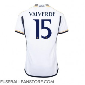 Real Madrid Federico Valverde #15 Replik Heimtrikot 2023-24 Kurzarm